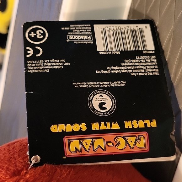 Pac Man Red Ghost Blinky 5" Plush Toy with Sound by Paladone - NWT - Picture 3 of 6